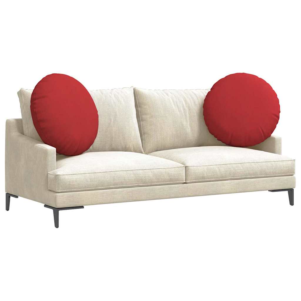 Sittkuddar 2 pcs Röd Ø80 x 29 cm tyg