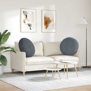Sittkuddar 2 pcs Mörkgrå Ø 40 x 13 cm Sammet