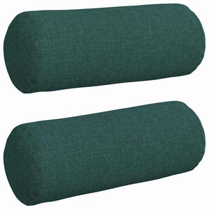 Bolsterkuddar 2 pcs Mörkgrön Ø 15 x 40 cm tyg
