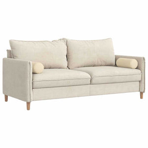 Bolsterkuddar 2 pcs Kräm Ø 15 x 40 cm tyg