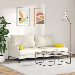 Bolsterkuddar 2 pcs Ljusgul Ø 15 x 40 cm tyg