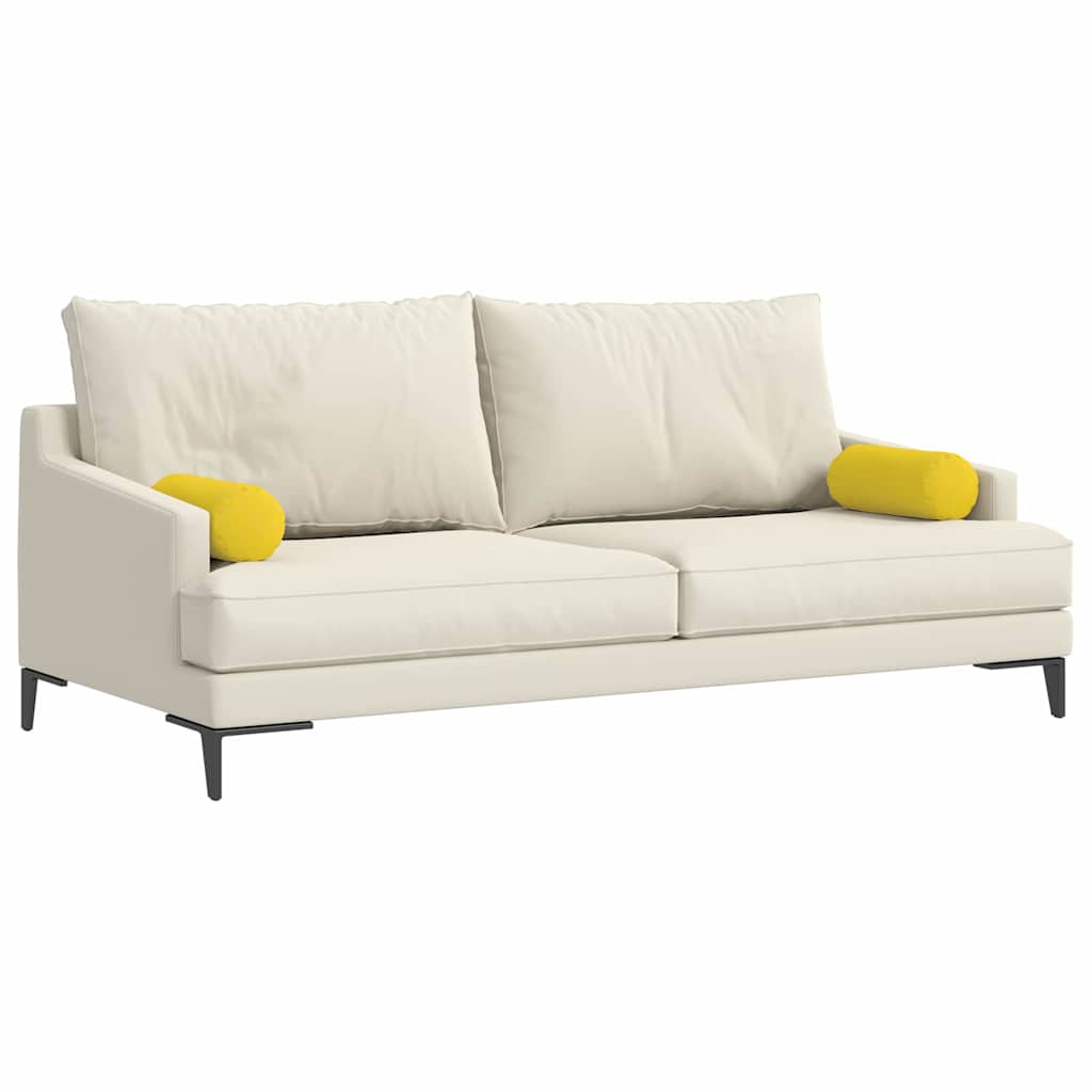 Bolsterkuddar 2 pcs Ljusgul Ø 15 x 40 cm tyg