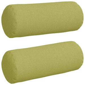 Bolsterkuddar 2 pcs Ljusgrön Ø 15 x 40 cm tyg
