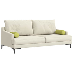 Bolsterkuddar 2 pcs Ljusgrön Ø 15 x 40 cm tyg