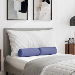 Bolsterkuddar 2 pcs Jeansblå Ø 15 x 40 cm tyg