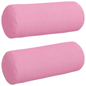 Bolsterkuddar 2 pcs Rosa Ø 15 x 40 cm tyg