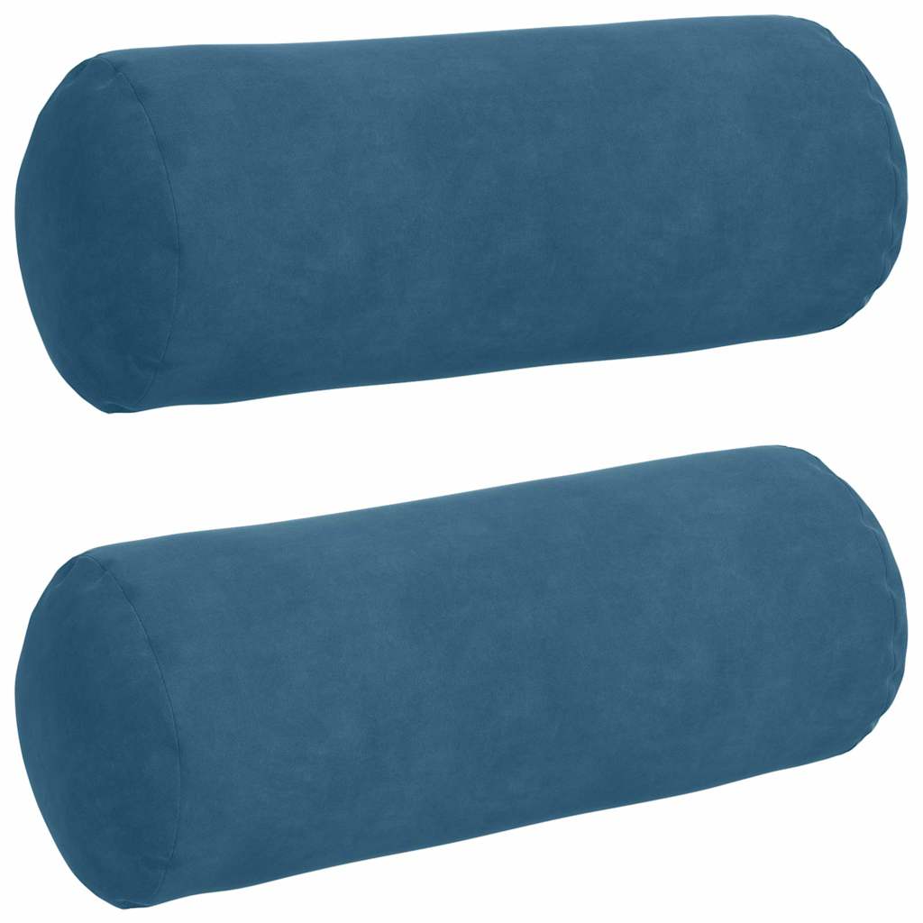 Bolsterkuddar 2 pcs Blå Ø 15 x 40 cm Kordread tyg