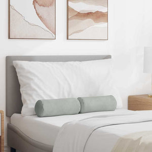 Bolsterkuddar 2 pcs Ljusgrå Ø 15 x 40 cm Kordread tyg