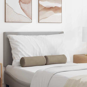 Bolsterkuddar 2 pcs Taupe Ø 15 x 40 cm Mikrofiber Tyg