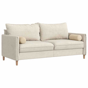 Bolsterkuddar 2 pcs Kräm Ø 15 x 40 cm Mikrofiber Tyg