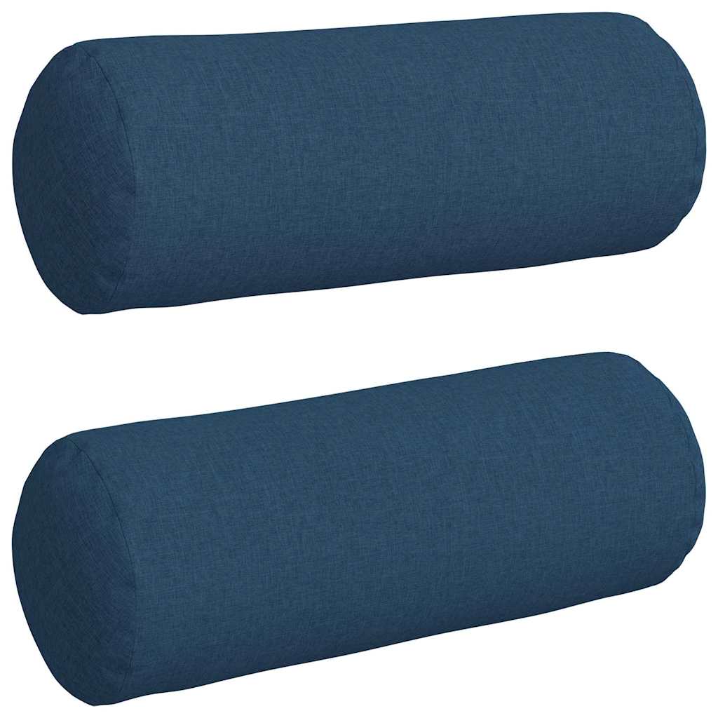 Bolsterkuddar 2 pcs Blå Ø 25 x 70 cm tyg