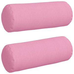 Bolsterkuddar 2 pcs Rosa Ø 25 x 70 cm tyg