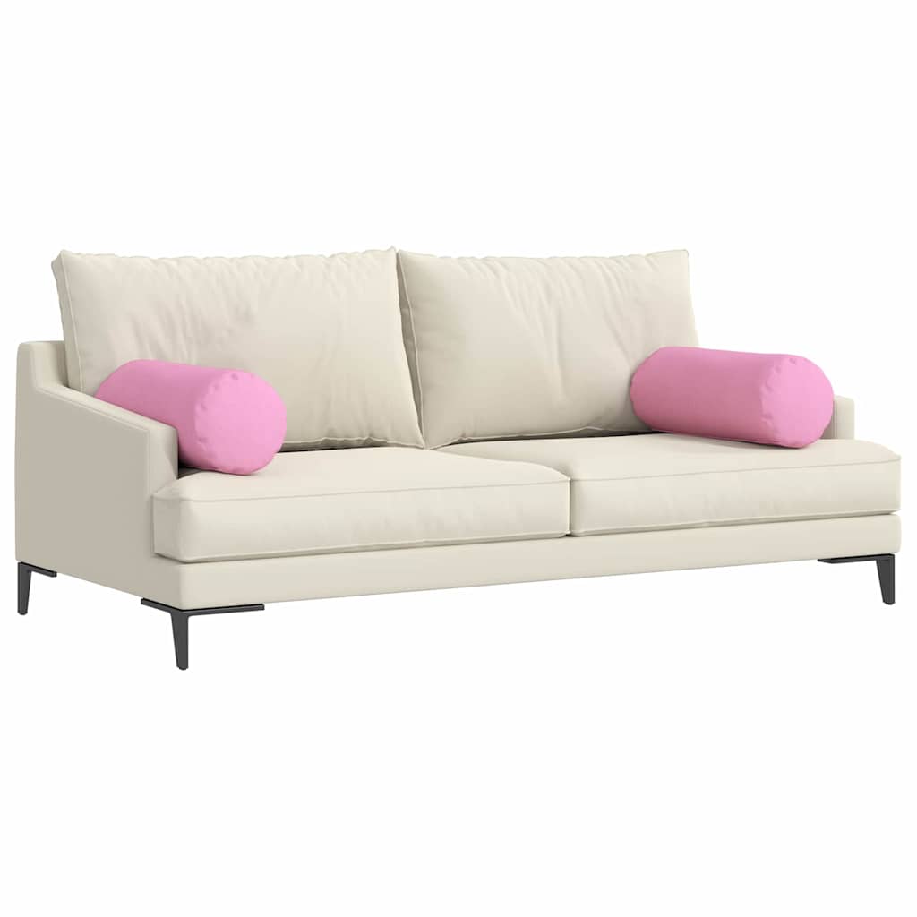 Bolsterkuddar 2 pcs Rosa Ø 25 x 70 cm tyg