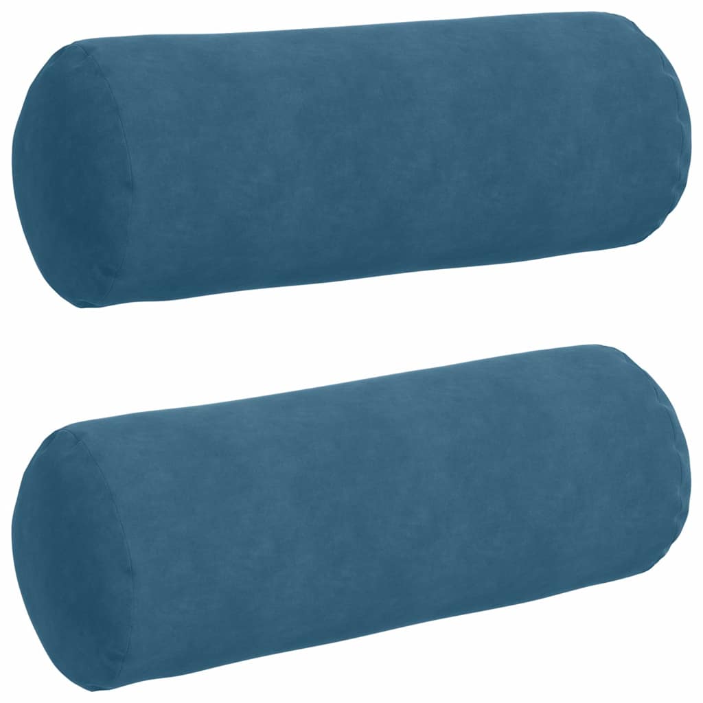 Bolsterkuddar 2 pcs Blå Ø 25 x 70 cm Kordread tyg