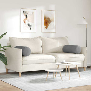 Bolsterkuddar 2 pcs Mörkgrå Ø 25 x 70 cm Mikrofiber Tyg