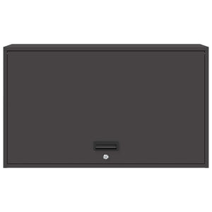 Vägghylla för garage Svart 90 x 40 x 53 cm Pulverlackerad stål