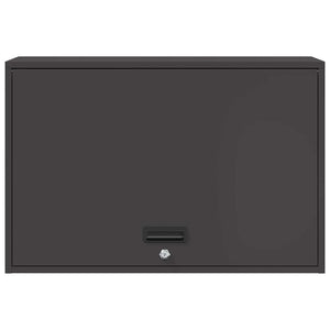 Vägghylla för garage Svart 80 x 40 x 53 cm Pulverlackerad stål