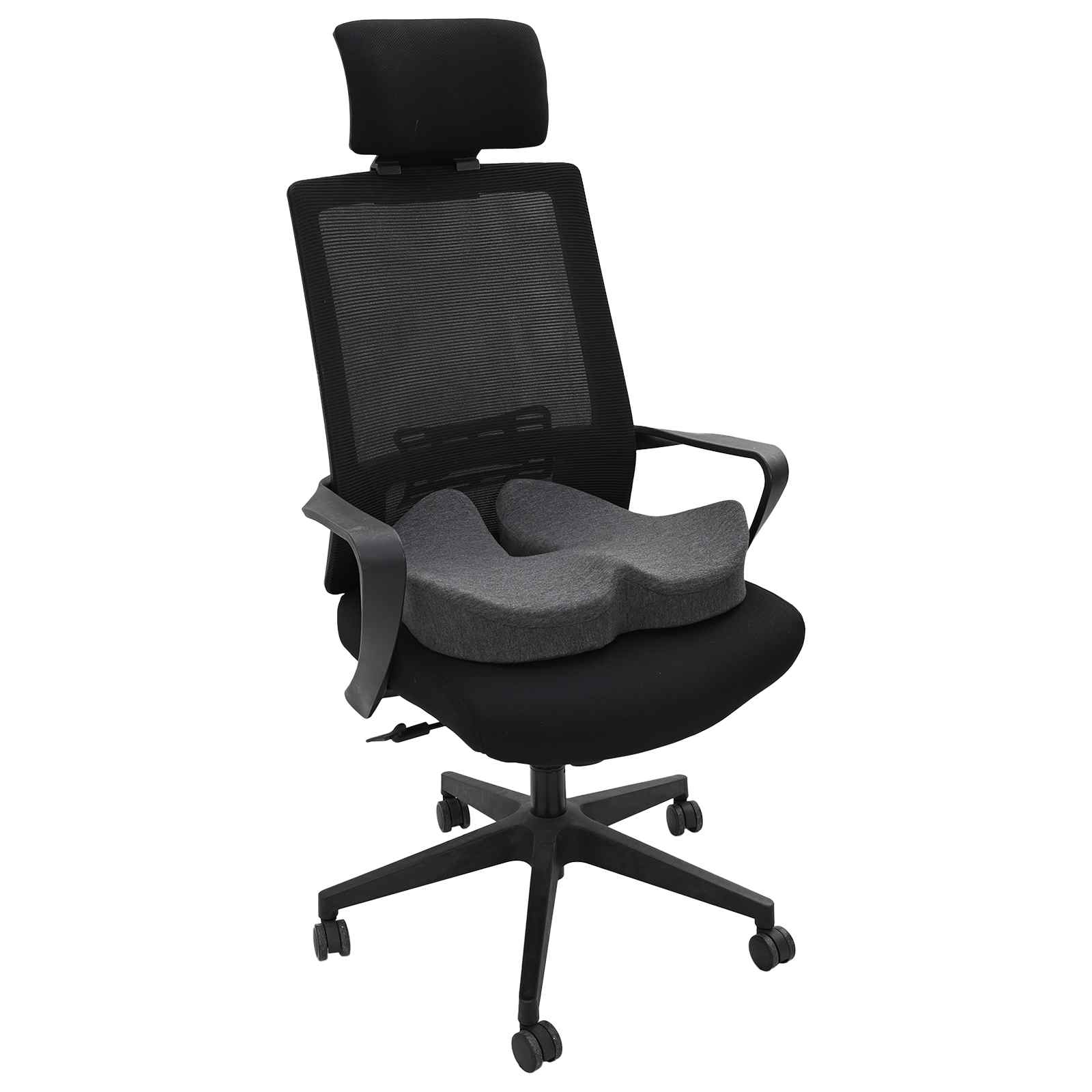 Sittkudde Enfärgad Mörkgrå 50 x 43 x 10 cm Minneskum