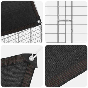 Hönshus 2 pcs Silver 600 x 100 x 210 cm Galvaniserat Stål