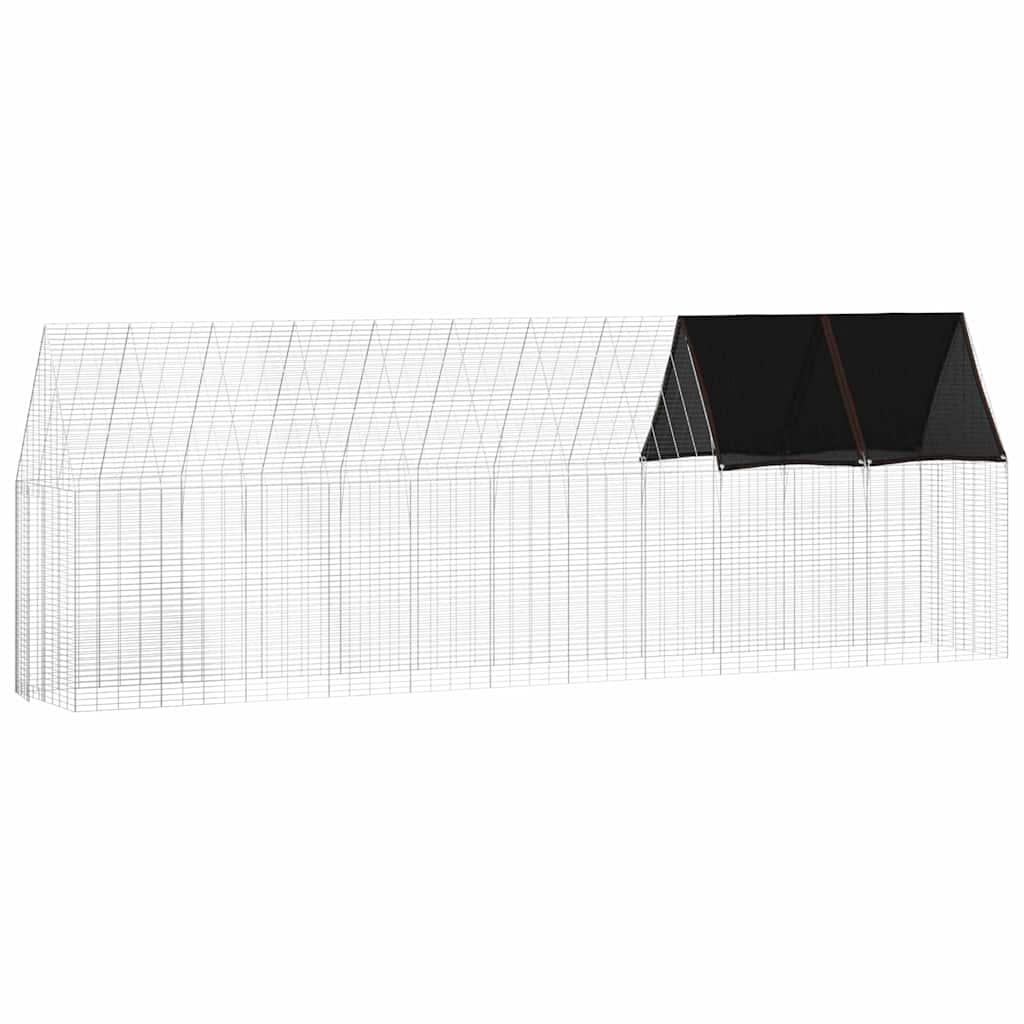 Hönshus 2 st Silver 600 x 100 x 210 cm Galvaniserat stål
