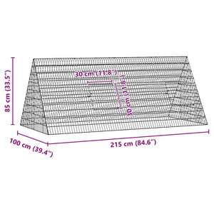 Hönshus Silver 215 x 100 x 85 cm Galvaniserat Stål