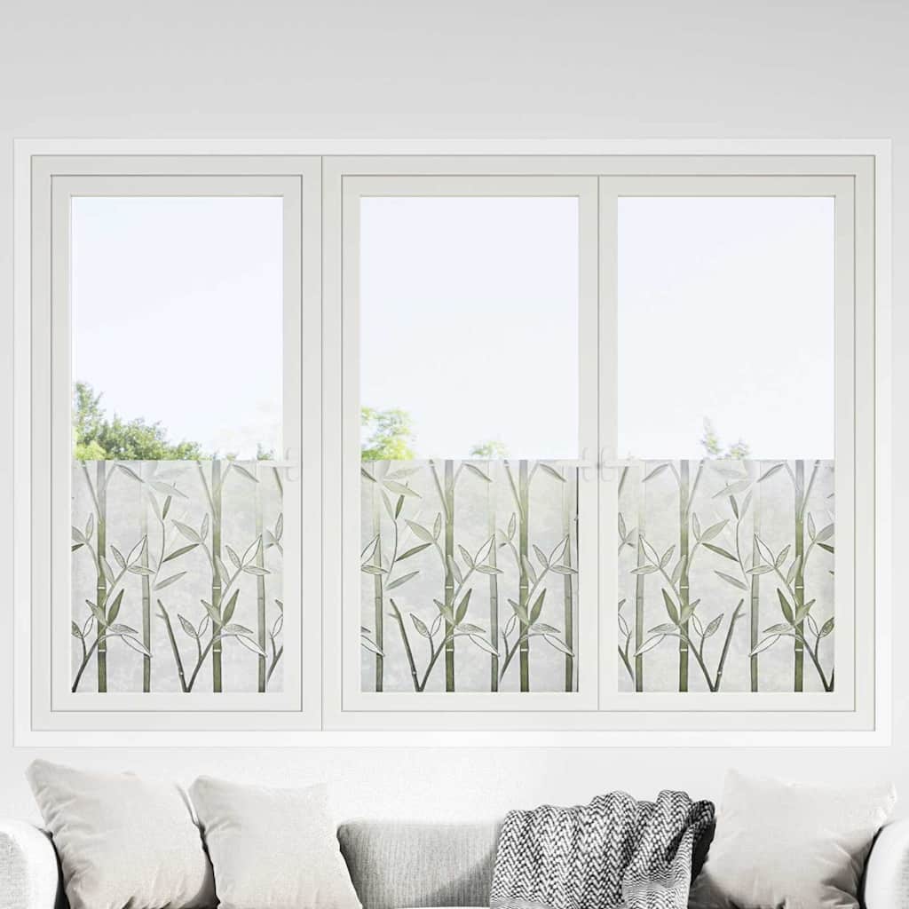 Statisk fönsterfilm Bamboo-mönster 60 x 500 cm PVC