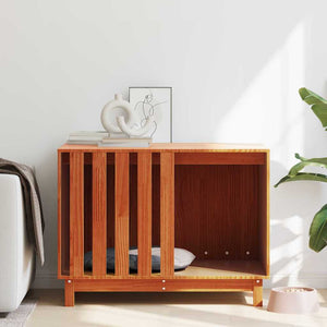 Hundhus med lagring Vaxbrun 90 x 60 x 67 cm Massiv furu
