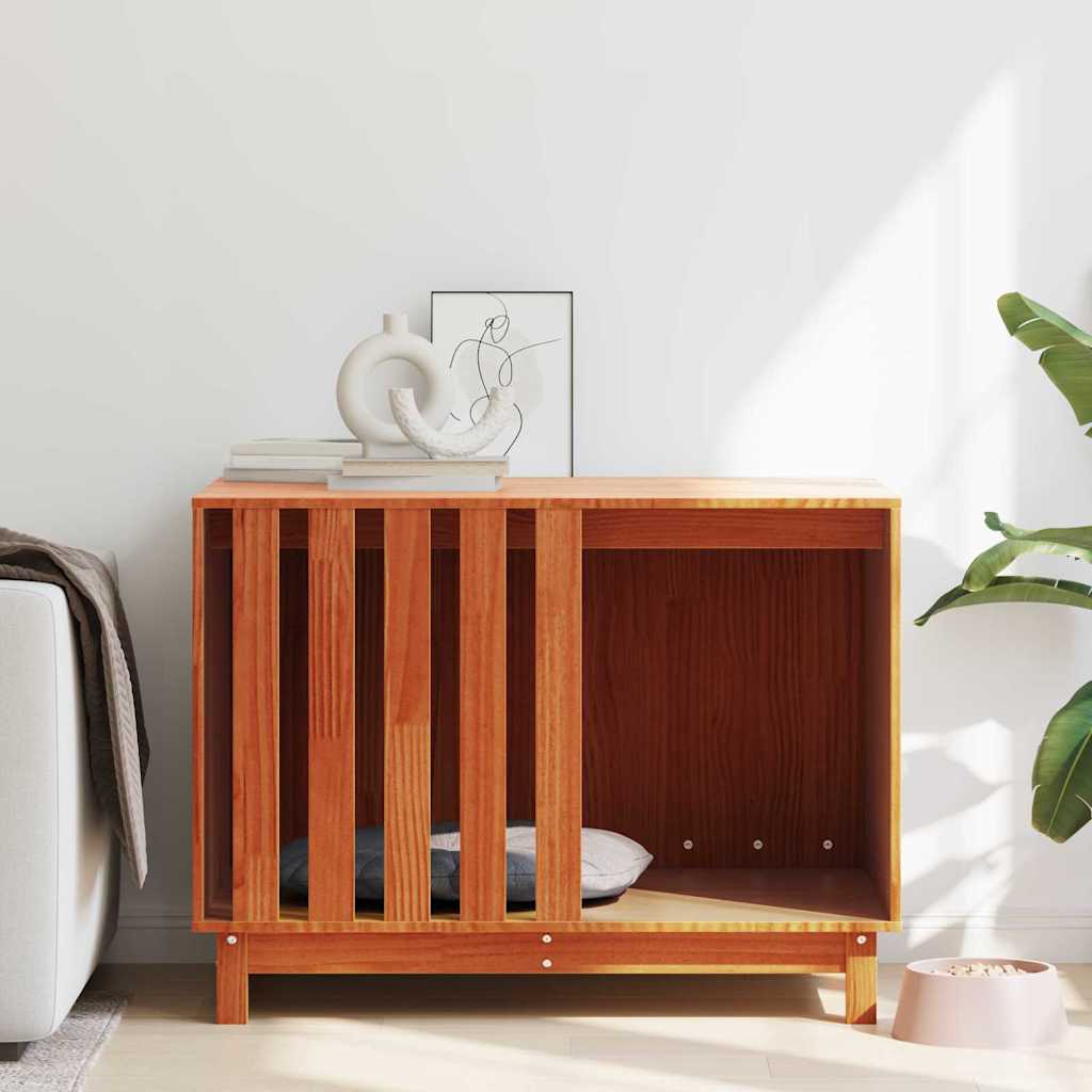 Hundhus Vaxad brun 90 x 60 x 67 cm Massiv furu