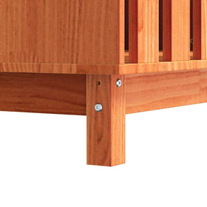 Hundhus med lagring Vaxbrun 100 x 70 x 70 cm Massiv furu