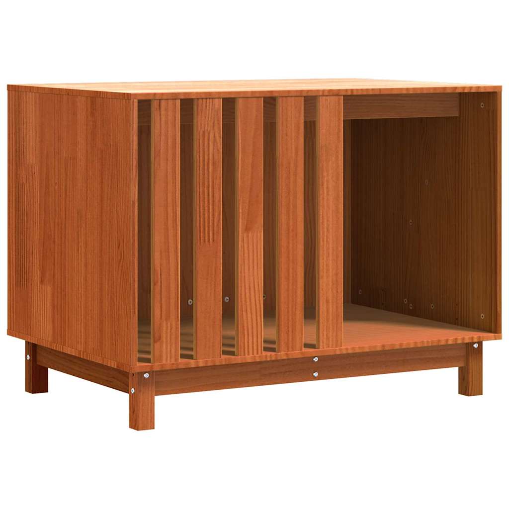 Hundhus Vaxad brun 100 x 70 x 70 cm Massiv furu