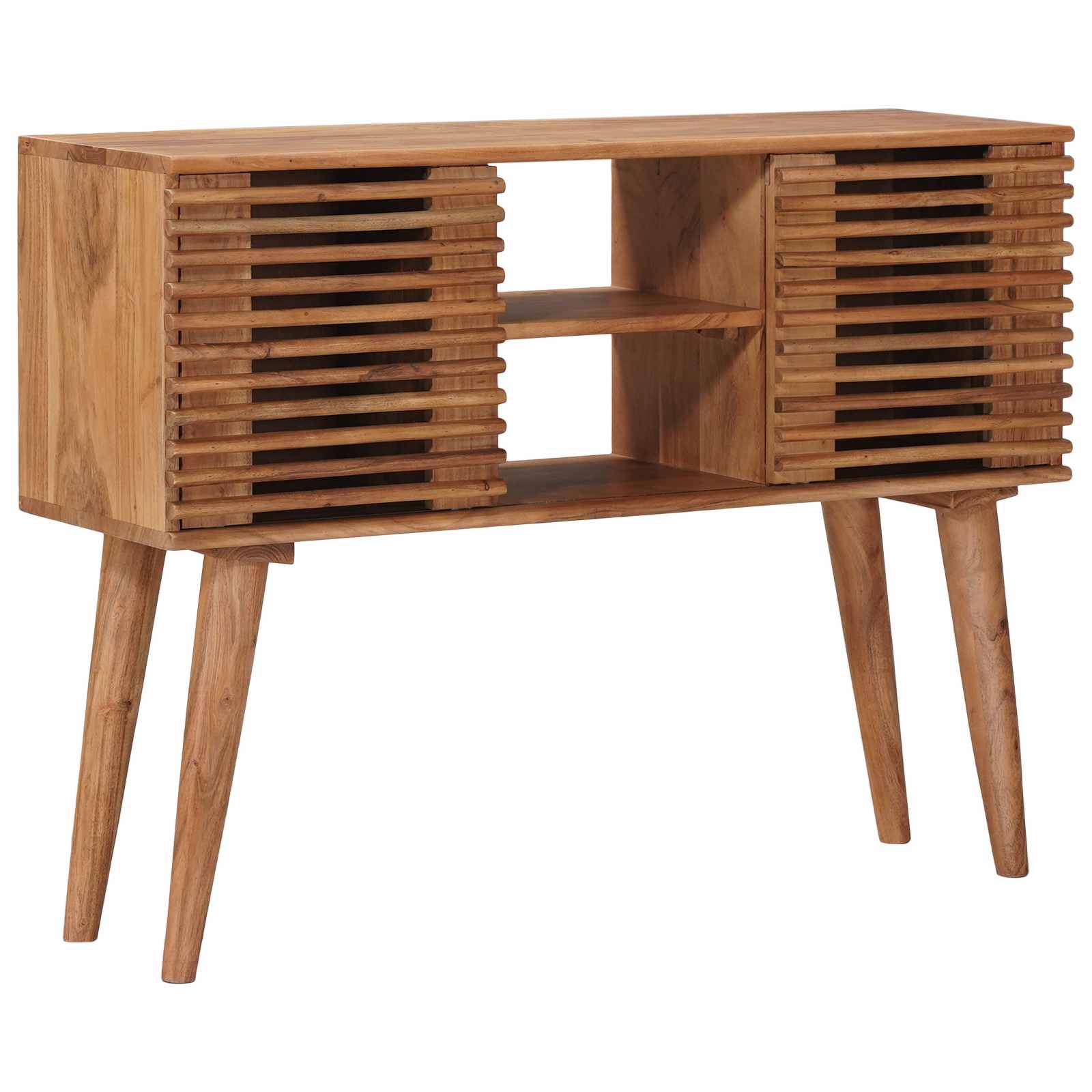 Hantverksmässig sluttabell Teakbrun 100 x 30 x 75 cm
