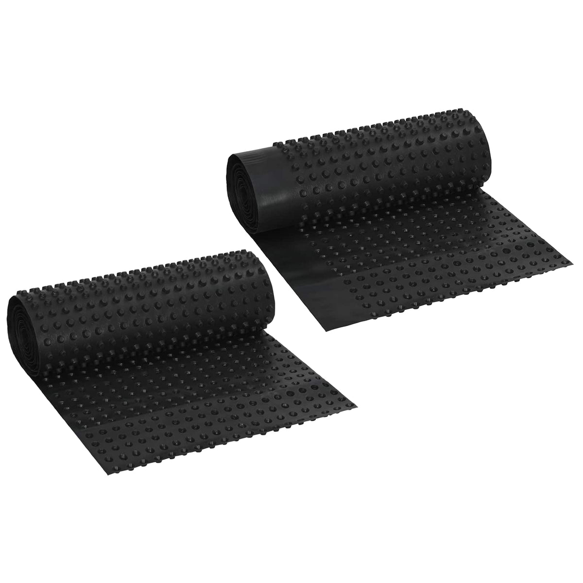 Prickig Avvattningsskiva 2 st Svart 0,5 x 20 m HDPE