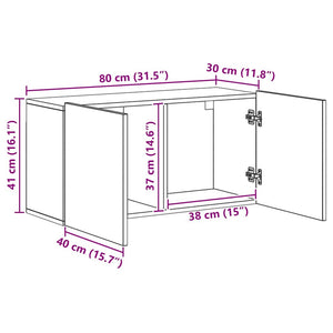 TV-väggmodul Väggmonterad 5 pcs Svart Ek Konstruerat trä