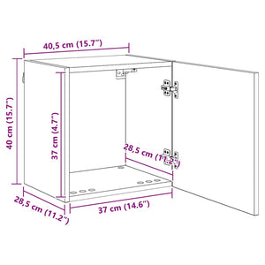TV-väggmodul Väggmonterad 5 pcs Svart Ek Konstruerat trä