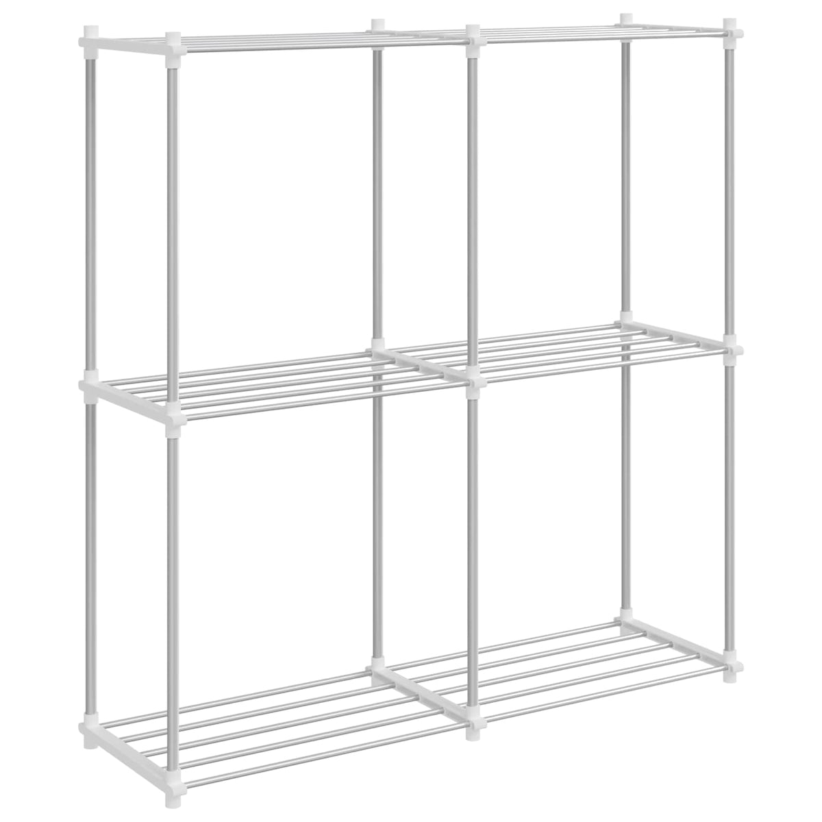 Tubular Shelf med lagring Vit 86 x 27 x 90 cm Aluminium