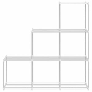 Förvaringshylla med hylla Vit 43 x 27 x 90 cm Aluminium