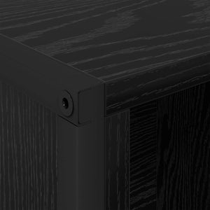 Bokskåp 2 pcs Svart Ek 99,5 x 30 x 108,5 cm Konstruerat trä