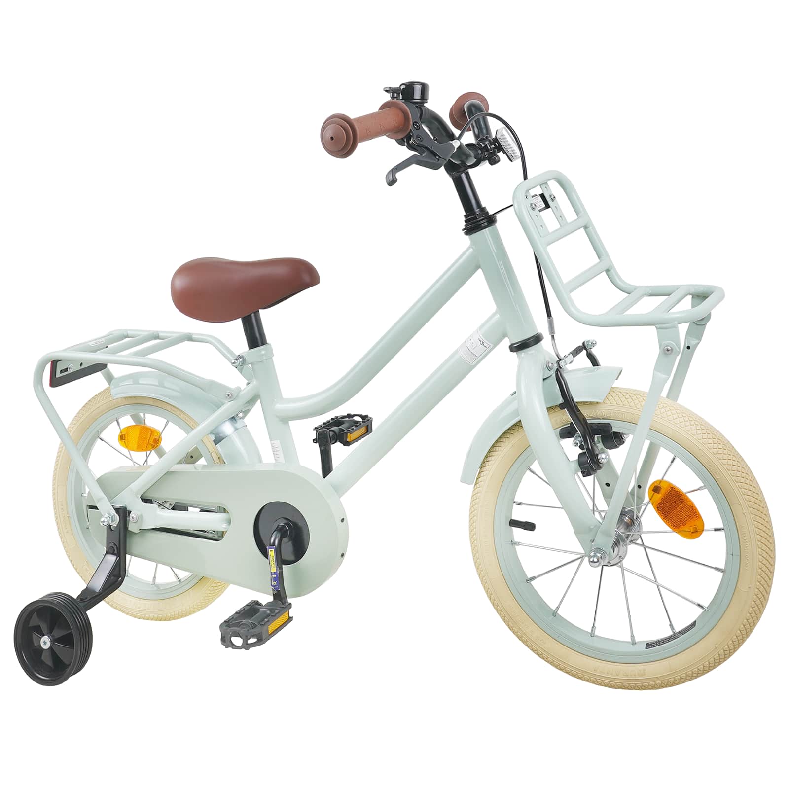 Barncykel 14 Tum från 3-5 år gammal Ljusgrön