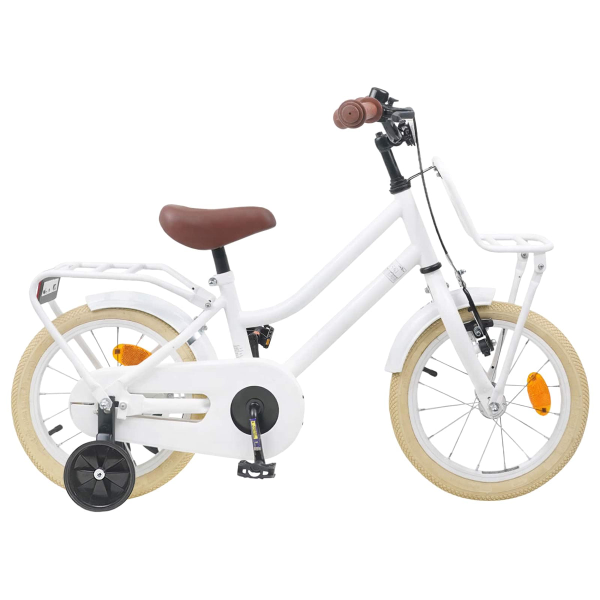 Barncykel 16 Tum för 4-6 år gamla Vit