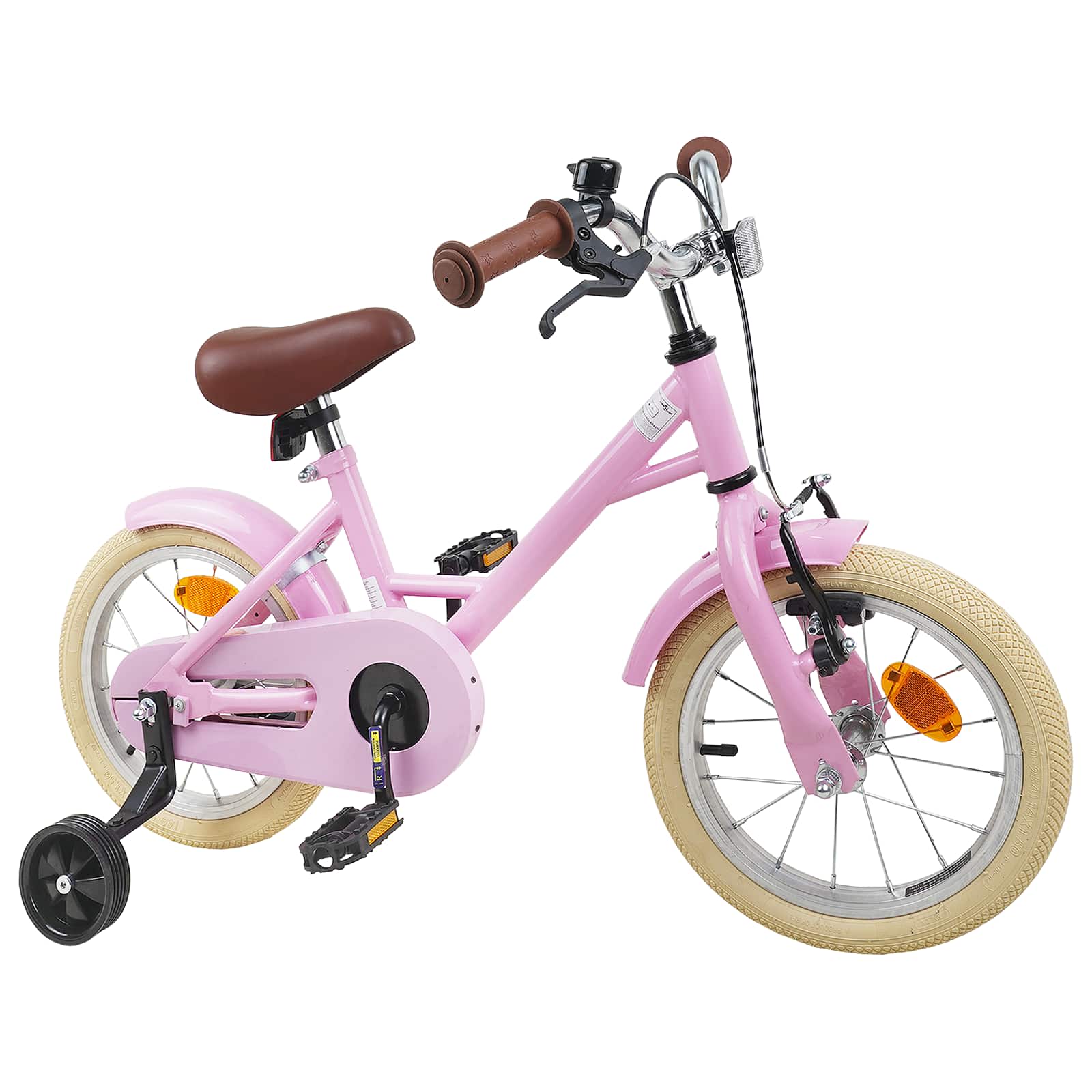 Barncykel 14 Tum från 3-5 år gammal Ljusrosa