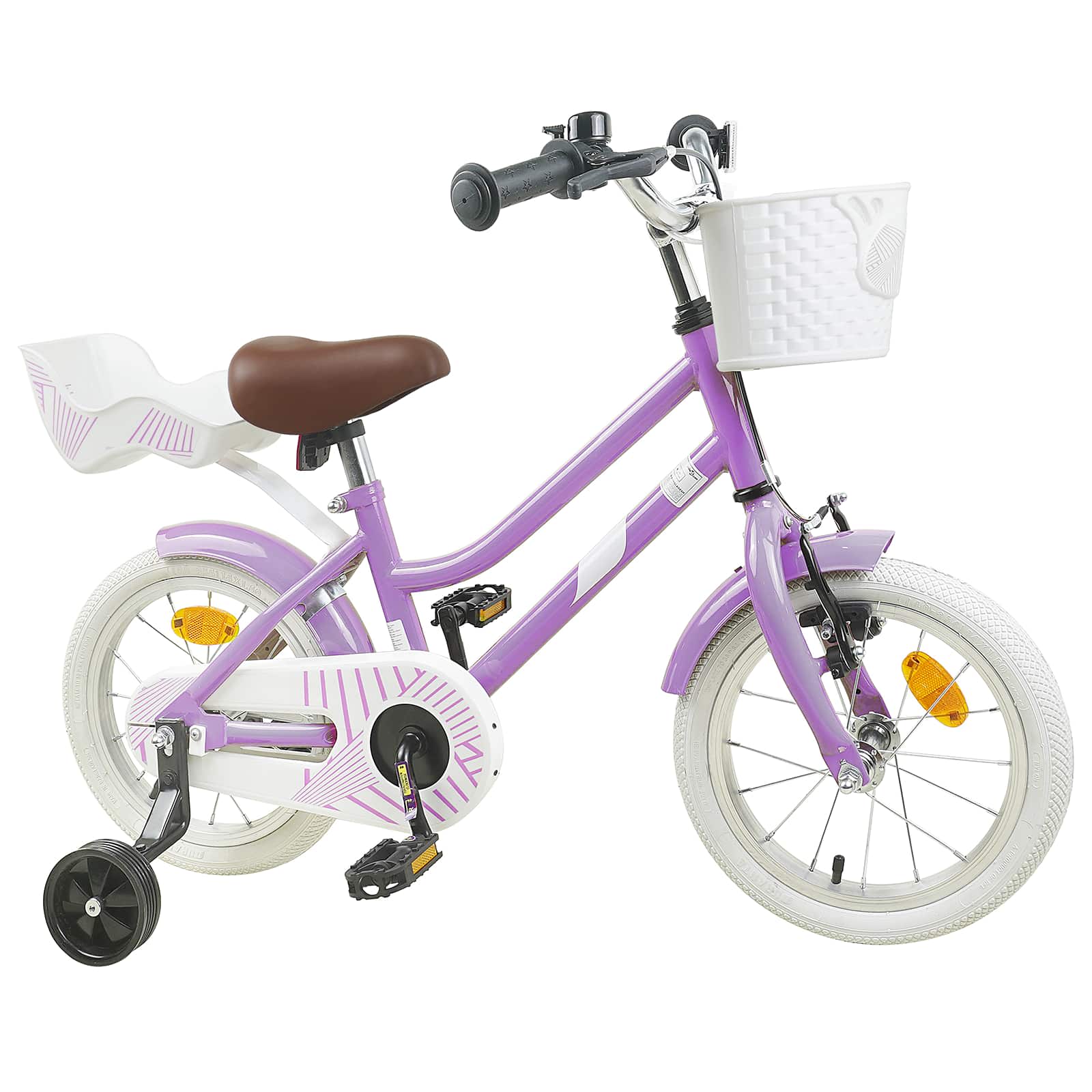 Barncykel 16 Tum för 4-6 år gamla Lila