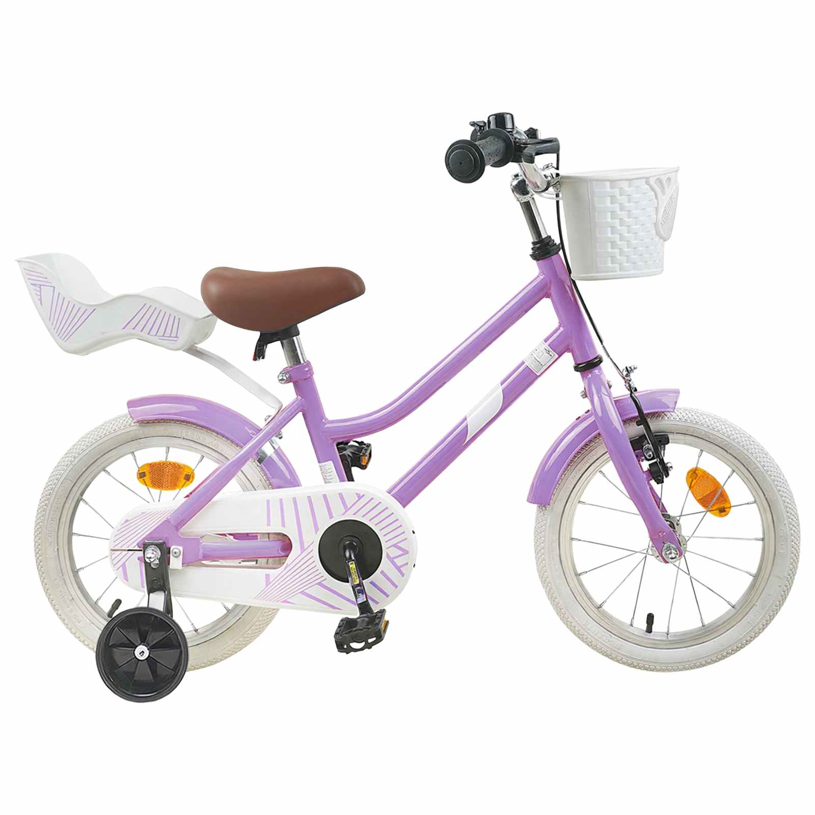 Barncykel 16 Tum för 4-6 år gamla Lila