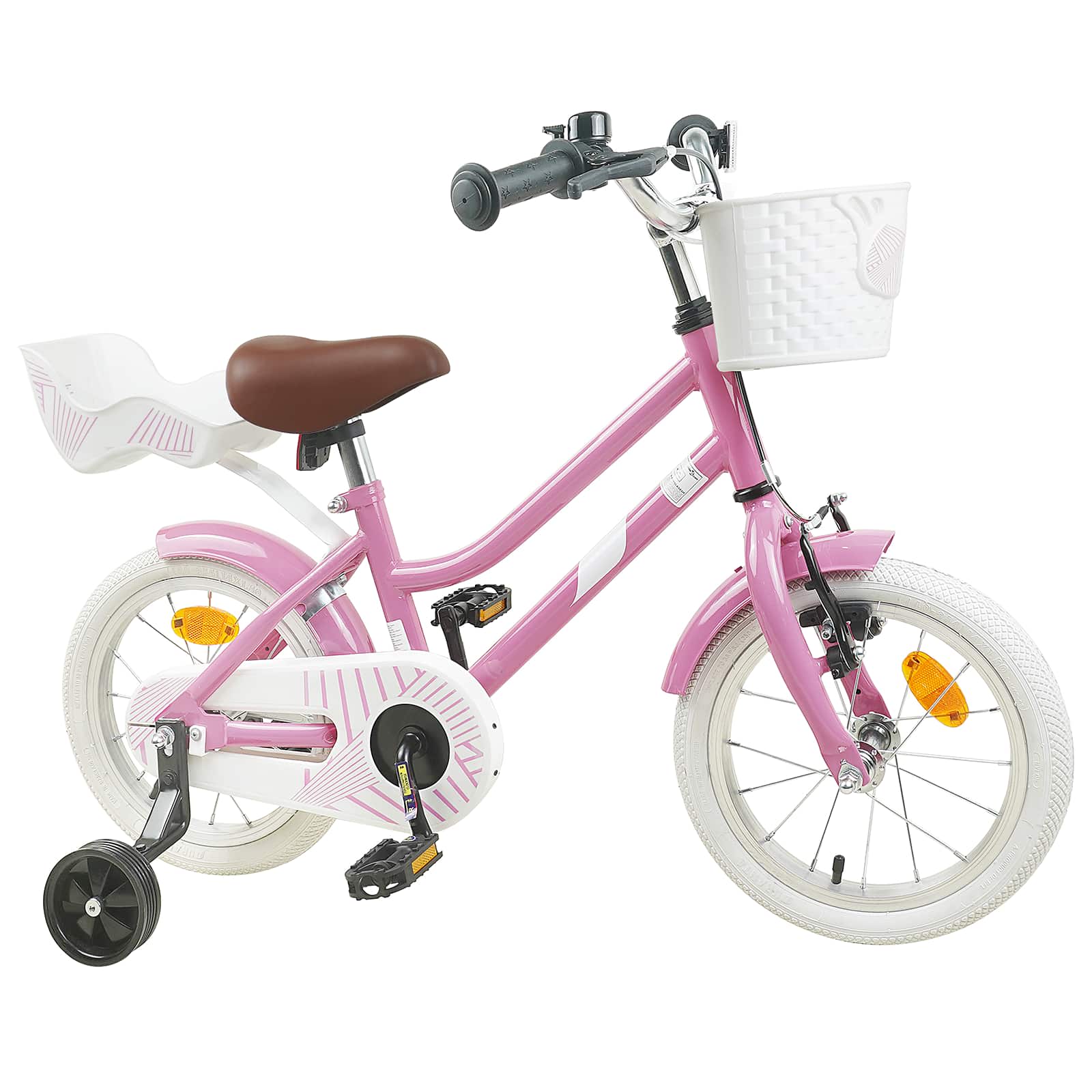 Barncykel 14 Tum från 3-5 år gammal Ljusrosa