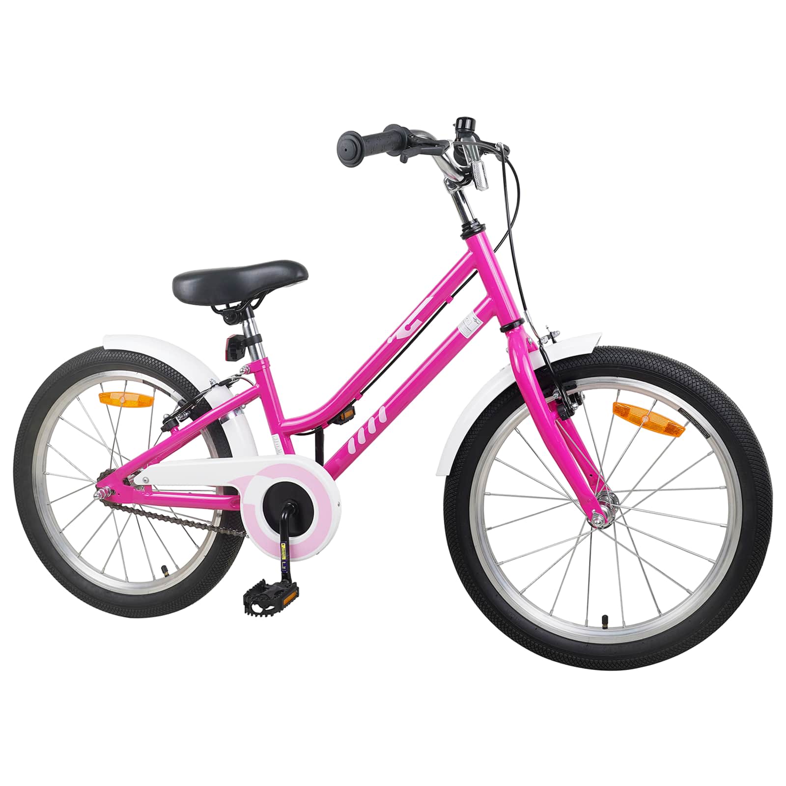 Barncykel 22 Tum för 7-12 år gamla Rosa Vit