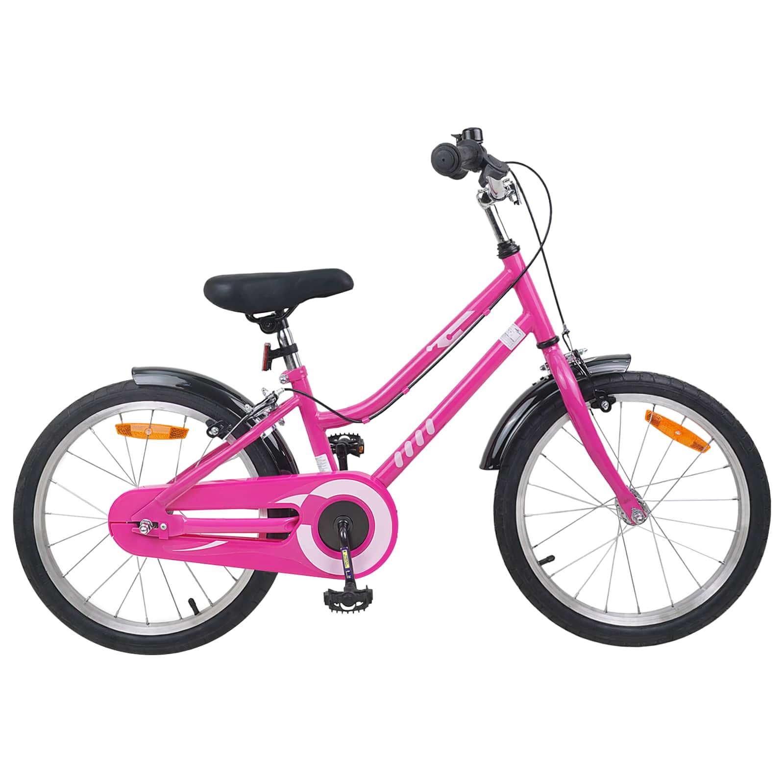 Barncykel 18 Tum för 5-7 år gamla Rosa Svart