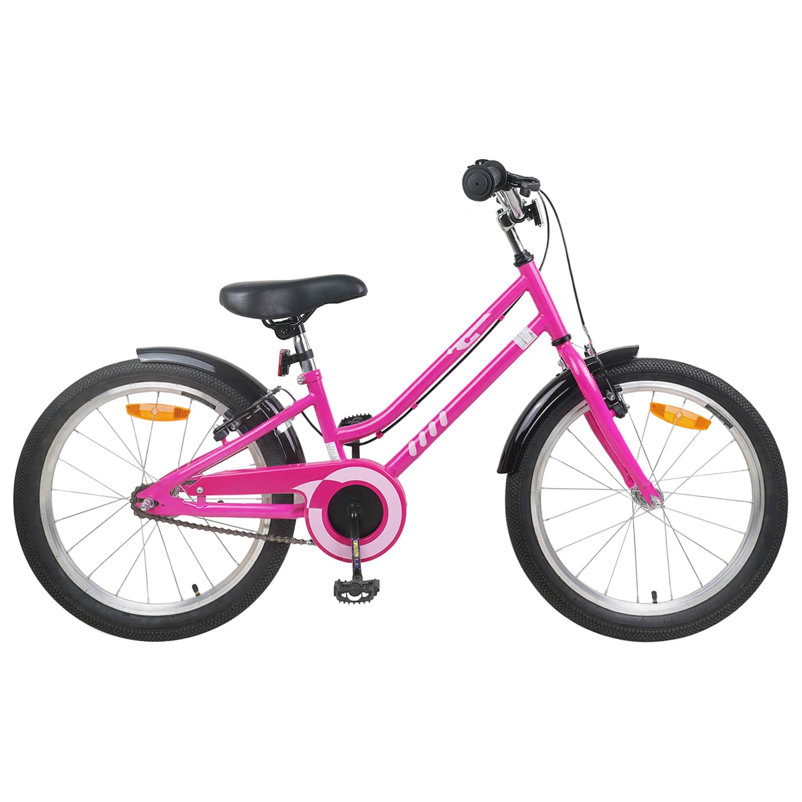 Barncykel 20 Tum för 6-11 år gamla Rosa Svart