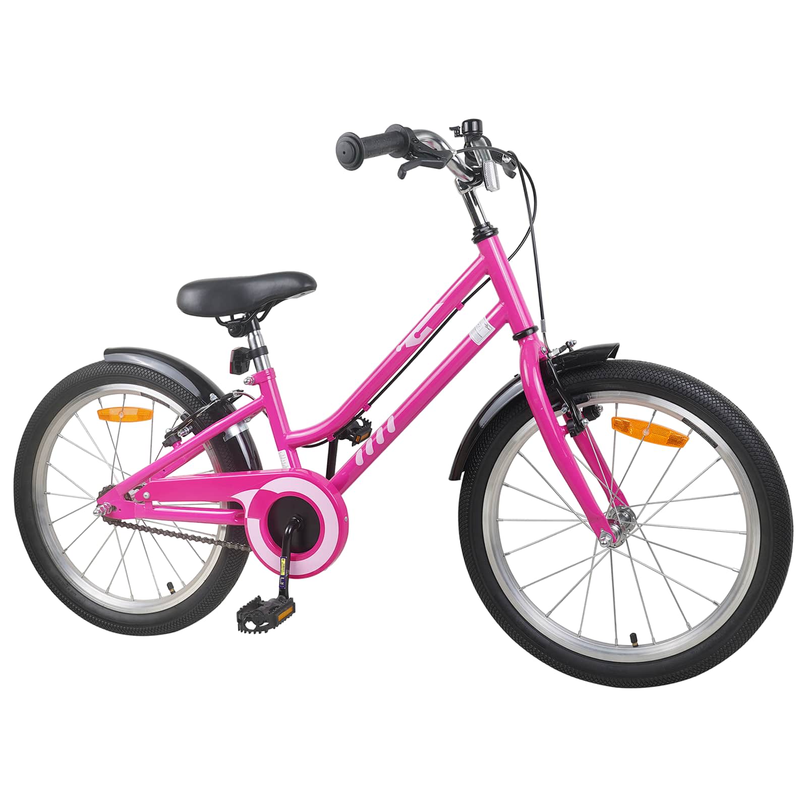 Barncykel 22 Tum för 7-12 år gamla Rosa Svart