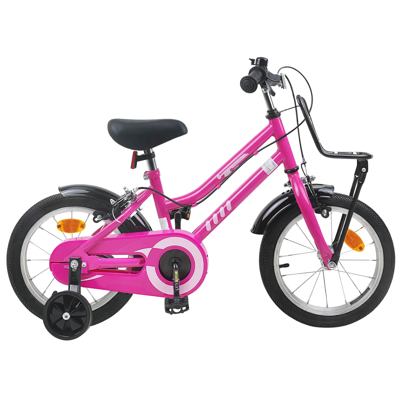 Barncykel 14 Tum från 3-5 år gammal Rosa och svart
