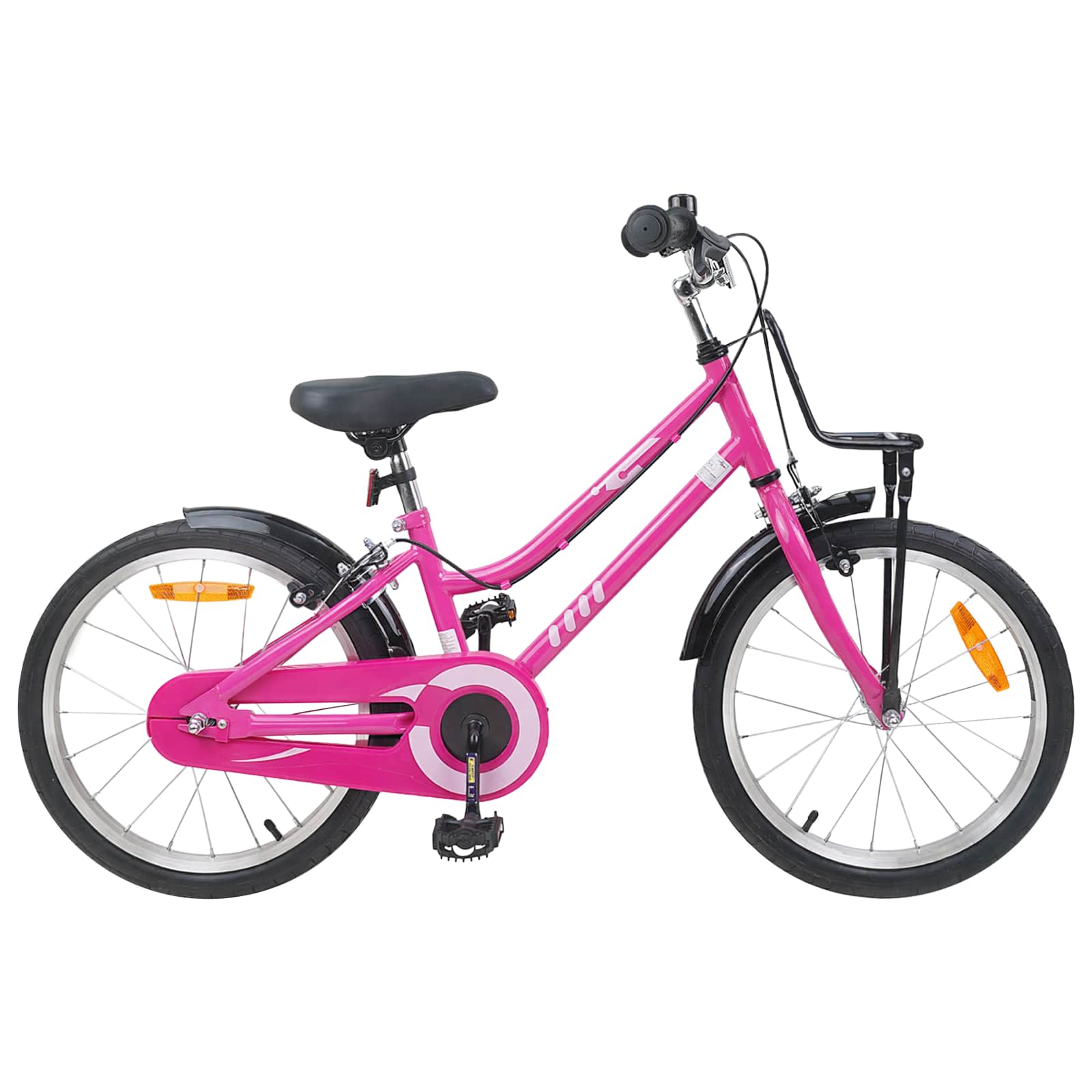 Barncykel 18 Tum för 5-7 år gamla Rosa och svart