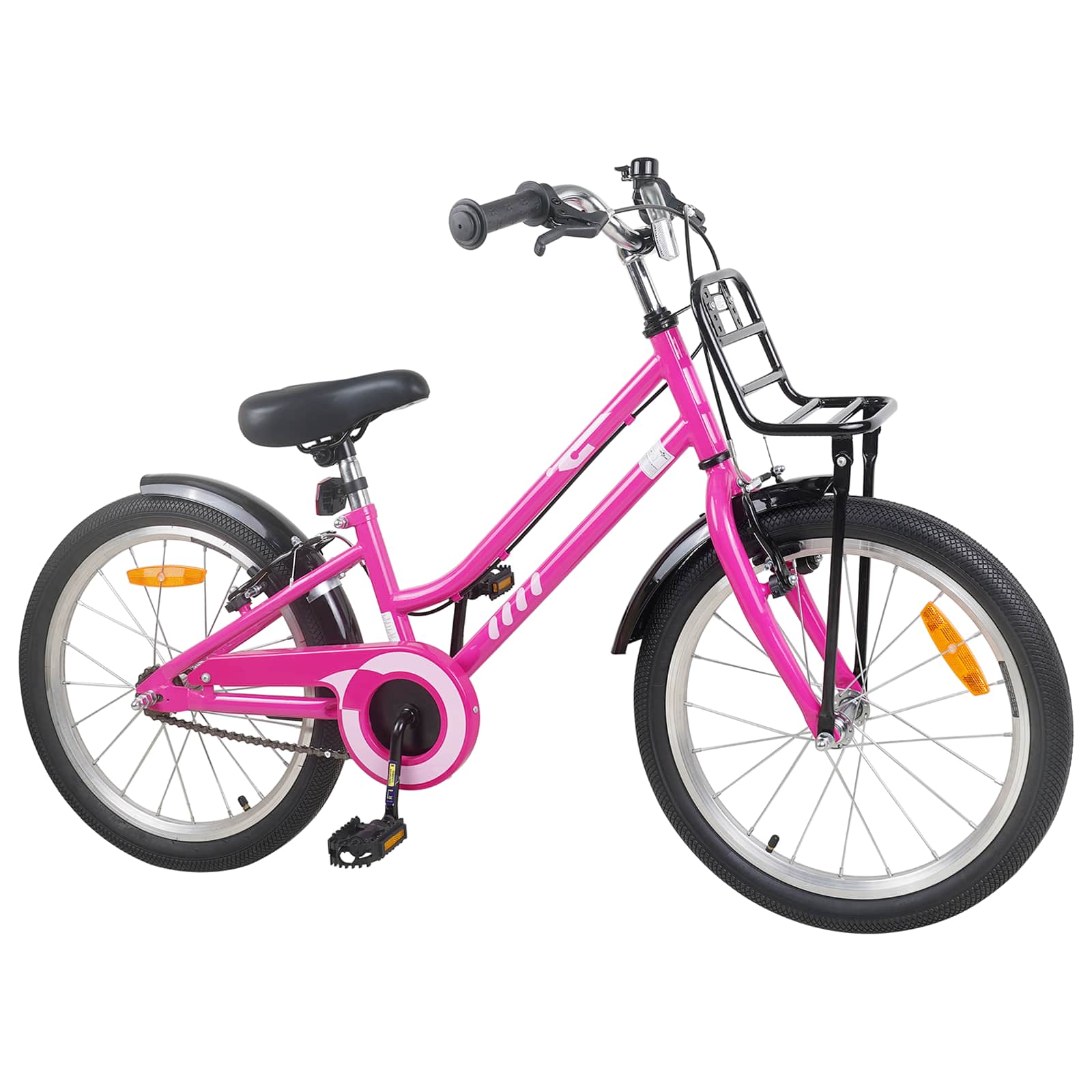 Barncykel 20 Tum för 6-11 år gamla Rosa Svart